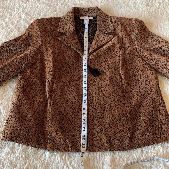 Brown and black abstract blazer size PL - Picture 12 of 16